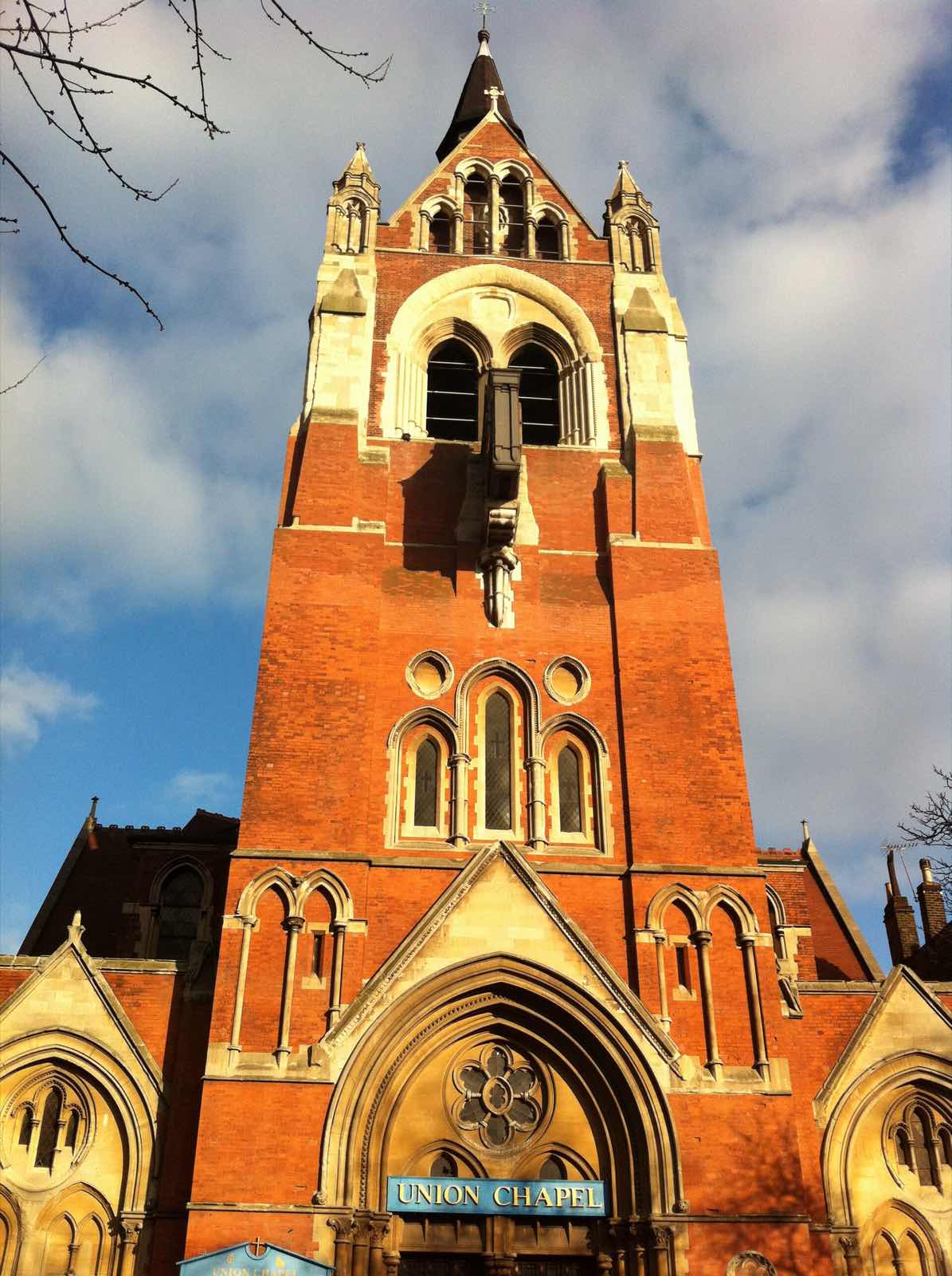 Die Union Chapel an der Upper Street, Islington